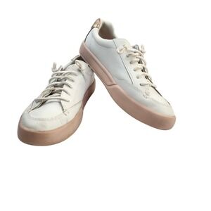 Sperry‎ Plushstep White Leather Sneakers Rose Gold Accent Women's Size 10 M Shoe
